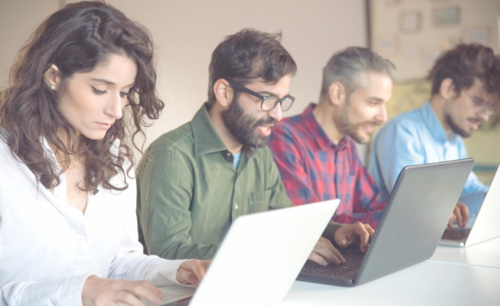 Team collaboration workspace showing financial planning tools and resources